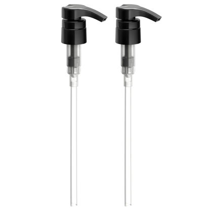 Picture of Bar5F Universal Pumps for Shampoo, Conditioner, Lotion, Body Wash, Fits 1" Inch Bottle Necks, 1 Liter 33.8-Ounce Bottles (Black)