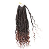 Picture of 8 Pack Bohomian Box Braids Crochet Braids14 Inch Crochet Box Braids Curly Ends Goddess Box Braids Crochet Hair Synthetic Crochet Hair Extensions T30