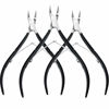 Picture of Mudder 3 Packs Cuticle Nippers Cuticle Cutter Stainless Steel Professional Nail Cuticle Trimmer Pointed Blade Cuticle Remover Scissors Pedicure Manicure Tool for Fingernails and Toenails (Black)