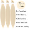 Picture of Gozill Blonde Brainding Hair Pre Streched 613 Kanekalon Prestretched Ez Braid Braiding Hair Colored Braiding Hair Extension
