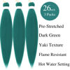 Picture of Gozill Jade Green Braiding Hair Pre stretched Kanekalon Prestretched Braiding Hair Micro ez braid Hypoallergenic Kid Braiding Hair Knotless Synthetic