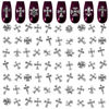 Picture of 100 Pcs Cross Nail Charms and Gems - Nail Cross Charms for Nails Design Silver Nail Charms Y2k Nail Gems for Nails 3d Nail Charms Bulk Nail Jewels - Nail Art Charms Nails With Charms Cross Nail Charm