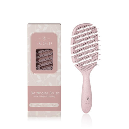 Picture of Ecoed Degradable Vented Hair brush,Detangling Brush,Detangler Brush for Curly, Thick, and Straight Hair, Dry and Wet Detangling Quickly Detangles and Smooths hair,Hair Brush for Women and Men