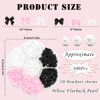 Picture of 300Pcs Bow Nail Charms and Flatback Pearls,Black White Pink Bowknot 3D Cute Nail Charms for Acrylic Nail Supplies Design,White Half Pearls for Nail Jewelry DIY Crafts Nail Art Decoration Accessories