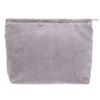 Picture of PAZIMIIK Makeup Bag Large Zipper Corduroy Make Up Pouch for Purse Travel Canvas Cosmetic Organizer for Women Brush Storage,Grey