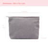 Picture of PAZIMIIK Makeup Bag Large Zipper Corduroy Make Up Pouch for Purse Travel Canvas Cosmetic Organizer for Women Brush Storage,Grey