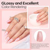 Picture of modelones Gel Nail Polish Set 2 Colors White Nude Pink Jelly Gel Polish Jelly Milky White Translucent Soak Off UV Clean Gel Polish Set For Nail Art DIY French Manicure At Home For Women Girls