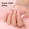Picture of modelones Gel Nail Polish Set 2 Colors White Nude Pink Jelly Gel Polish Jelly Milky White Translucent Soak Off UV Clean Gel Polish Set For Nail Art DIY French Manicure At Home For Women Girls