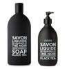 Picture of Compagnie de Provence Savon de Marseille Extra Pure Liquid Soap - Black Tea - 16.9 Fl Oz Glass Pump Bottle and 33.8 fl oz Plastic Bottle Refill