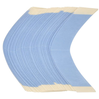 Picture of Wig Tape Strips 36 Pieces Double Sided Bonding Clear Adhesive Tape for Lace Wig Toupee Hairpiece(A Contour)