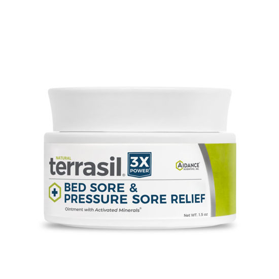 Picture of terrasil Bed Sores Treatment Cream & Pressure Sores Cream - Natural Ingredients for Healing of Bedsores, Ulcers & Wounds, 3X Action for Fast Soothing Relief (1.5 oz jar)