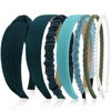 Picture of AHONEY 7 Pack Green Headbands for Women Christmas Headbands Trendy Non Slip Hairbands Cute Hair Accessories Multi-style Headband Pack