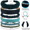 Picture of AHONEY 7 Pack Green Headbands for Women Christmas Headbands Trendy Non Slip Hairbands Cute Hair Accessories Multi-style Headband Pack