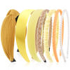 Picture of AHONEY 7 Pack Yellow Headbands for Women Girls Headbands Trendy Non Slip Hairbands Cute Hair Accessories Multi-style Headband Pack Diademas Para Mujer (Yellow)