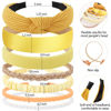 Picture of AHONEY 7 Pack Yellow Headbands for Women Girls Headbands Trendy Non Slip Hairbands Cute Hair Accessories Multi-style Headband Pack Diademas Para Mujer (Yellow)