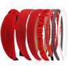 Picture of AHONEY 7 Pack Red Headbands for Women Christmas Headbands Trendy Non Slip Hairbands Cute Hair Accessories Multi-style Headband Pack (Redl)
