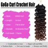 Picture of 7 Packs GoGo Curl Crochet Hair 14 Inch Short Curly Crochet Hair for Women Beach Curl Water Wave Deep Twist Crochet Braids Synthetic Braiding Hair Extensions(14 Inch, T1B/4/30)