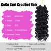 Picture of 7 Packs GoGo Curl Crochet Hair 12 Inch Short Curly Crochet Hair for Women Beach Curl Water Wave Deep Twist Crochet Braids Synthetic Braiding Hair Extensions(12 Inch, 1B)