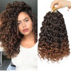 Picture of 7 Packs GoGo Curl Crochet Hair 12 Inch Short Curly Crochet Hair for Women Beach Curl Water Wave Deep Twist Crochet Braids Synthetic Braiding Hair Extensions(12 Inch, T1B/30)