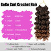Picture of 7 Packs GoGo Curl Crochet Hair 12 Inch Short Curly Crochet Hair for Women Beach Curl Water Wave Deep Twist Crochet Braids Synthetic Braiding Hair Extensions(12 Inch, T1B/30)