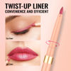 Picture of Oulac Pink Retractable Lipliner Pencil 2in1 Waterproof Makeup Crayon for Lip Liner and Eye Liner, Smooth and Creamy, Long Lasting Matte Finish, Vegan Beauty, 04 Pink Treat