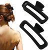 Picture of Nalodu Hair Claw Clips 5 Inch Unbreakable Black XL Large Square Rectangle Clip Clamp for Thick Curly Long Hair Women - 2 Pack