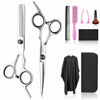 Picture of Hair Cutting Scissors Thinning Shears Set, Fcysy Professional 10 Pcs Sharp Barber Hair Cutting Kit Haircut Scissors Hairdressing Shears with Hair Scissors Accessories in Leather Case for Women Men Pet