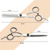 Picture of Hair Cutting Scissors Thinning Shears Set, Fcysy Professional 10 Pcs Sharp Barber Hair Cutting Kit Haircut Scissors Hairdressing Shears with Hair Scissors Accessories in Leather Case for Women Men Pet