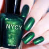 Picture of COSMOO Dark Green Nail Polish, 12ml Deep Green Quick Dry Nail Lacquer, Green Shimmer Art Varnish, 0.41 fl oz