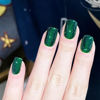 Picture of COSMOO Dark Green Nail Polish, 12ml Deep Green Quick Dry Nail Lacquer, Green Shimmer Art Varnish, 0.41 fl oz