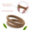 Picture of 60 Pcs 2 Inch Light Brown No Damage Hair Ties for Women Thick Hair, Large Soft Seamless Nylon Fabric Elastic Hair Ties Ponytail Hair Holders Hair Elastics Hair Band for Women