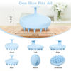 Picture of Meartchy Silicone Scalp Massager, Scalp Scrubber for Hair Growth with Soft Bristles, Scalp Exfoliator Brush Dandruff Removal Shampoo Brush for Wet Dry Scalp Care (Light Blue)