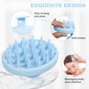 Picture of Meartchy Silicone Scalp Massager, Scalp Scrubber for Hair Growth with Soft Bristles, Scalp Exfoliator Brush Dandruff Removal Shampoo Brush for Wet Dry Scalp Care (Light Blue)