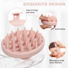Picture of Meartchy Silicone Scalp Massager, Scalp Scrubber for Hair Growth with Soft Bristles, Scalp Exfoliator Brush Dandruff Removal Shampoo Brush for Wet Dry Scalp Care (Light Pink)