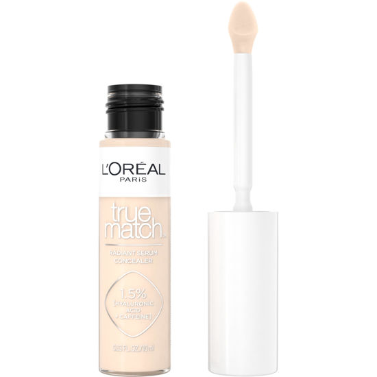 Picture of L’Oréal Paris True Match Radiant Serum Concealer, Brightening Under Eye Concealer Make Up with 1.5% Hyaluronic Acid and Caffeine, C1, 0.33 Oz