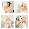 Picture of Laojbaba Microfiber Hair Towel Quick Dry Hair Towel Hair Drying Towels Suitable for All Kinds of Hair Ultra Absorbent Long and Thick Hair 20X40inch Lotus Root Pink (1pcs)