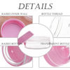 Picture of ZEJIA 10pcs Small Travel Containers, Pink Sample Containers with Screw Lids, 5 Size 3/5/10/15/20 Gram Sample Jars with 12pcs Labels and 2pcs Mini Disposable Spatula, Makeup Sample Containers BPA Free