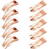 Picture of Chinco 24 Pieces Double Grip Hair Clips Metal Snap Hair Clips Women Hair Barrettes for Hair Making, Salon Supplies (Rose Gold, 2 Inch)