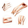 Picture of Chinco 24 Pieces Double Grip Hair Clips Metal Snap Hair Clips Women Hair Barrettes for Hair Making, Salon Supplies (Rose Gold, 2 Inch)