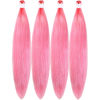 Picture of Pink Braiding Hair Pre stretched Glitter Tinsel Hair Kanekalon Prestretched Braiding Hair Sparkle Tinsel Ez Braid Braiding Hair