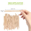 Picture of Mibly Wooden Wax Sticks - Eyebrow, Lip, Nose Small Waxing Applicator Sticks for Hair Removal and Smooth Skin - Spa and Home Usage (Pack of 200 Slanted and Round)