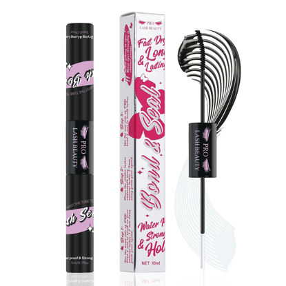 Picture of Lash Bond and Seal Cluster Lash Glue & Seal Waterproof Cluster Lash Glue for DIY Eyelash Extensions Waterproof Strong Hold (10ml, Black Bond & Clear Seal)