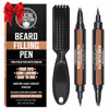 Picture of Viking Revolution Beard Pen (2 Pack) - Light Reddish Brown Beard Pencil Filler for Men - Beard Filler for Men Waterproof Beard Filling Pen Kit - Long Lasting Beard Filler Pen with Brush