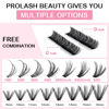 Picture of 280 Pcs Individual Lashes 50D Mixed Lash Clusters 14 Rows Cluster Lashes that Look Like Eyelash Extensions DIY Lash Extension Self Application At Home (50D-D-14-20mix)