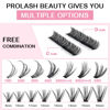 Picture of 280 Pcs Individual Lashes 30D Mixed Lash Clusters 14 Rows Cluster Lashes that Look Like Eyelash Extensions DIY Lash Extension Self Application At Home (30D-D-14-20mix)