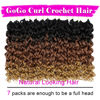 Picture of 7 Packs GoGo Curl Crochet Hair 14 Inch Short Curly Crochet Hair for Women Beach Curl Water Wave Deep Twist Crochet Braids Synthetic Braiding Hair Extensions (14 Inch, T1B/30/27)