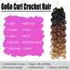 Picture of 7 Packs GoGo Curl Crochet Hair 14 Inch Short Curly Crochet Hair for Women Beach Curl Water Wave Deep Twist Crochet Braids Synthetic Braiding Hair Extensions (14 Inch, T1B/30/27)