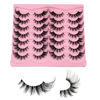 Picture of Yasnai Cat Eye Lashes False Eyelashes Volume Lashes Wispy Fake Lashes Natural Eyelashes Clear Band 14 Pairs Pack 9D