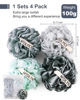 Picture of MTDLYICE Loofah Sponge, XXL Large Loofah 100g 4 Pack, Bath Sponge Soft Mesh Shower Loofah for Men, Body Scrub, Shower Pouf Bath Accessories, for Body Wash, Soap (Blue Gray)