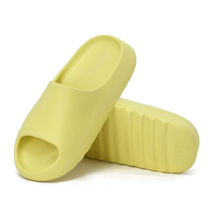 Picture of Platform Pillow Slippers Slides for Women and Men, EVA Anti-Slip Cloud Slippers Lightweight Spa Open Toe Shower Sandals for Indoor & Outdoor